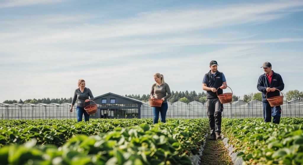 Polnische Erntehelfer bei der Saisonarbeit in Deutschland