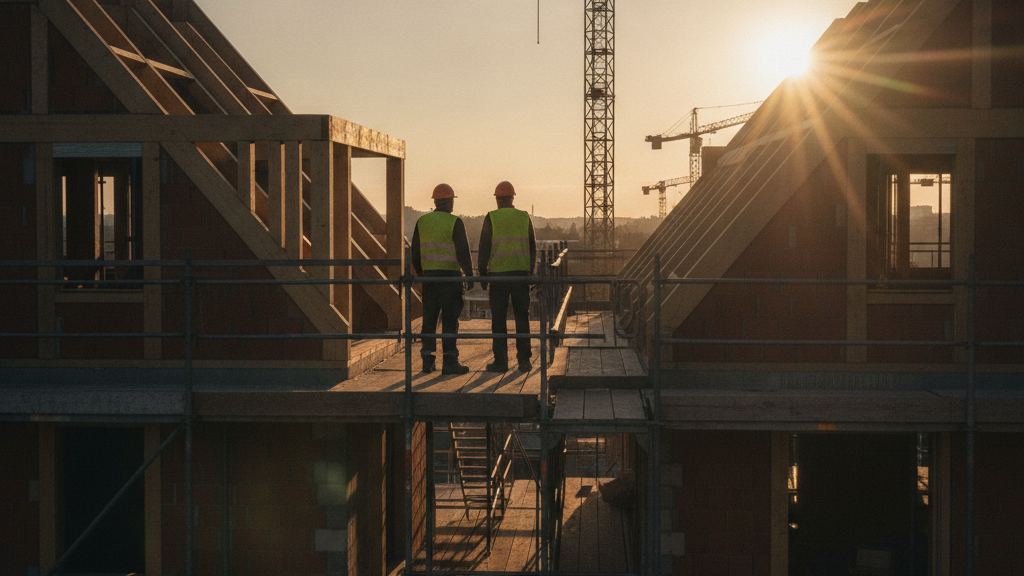 Handwerker auf der Baustelle